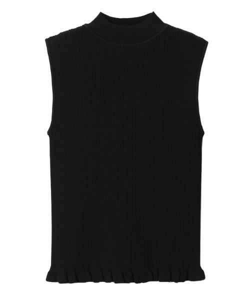 新品！！eimy istoireノースリーブニット 黒 eimy istoire（エイミーイストワール）の「ランダムリブ