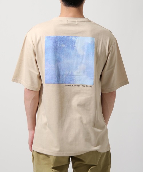ZIP FIVE（ジップファイブ）の「【ZIP FIVE】バックプリントアート絵画半袖Tシャツ（Tシャツ/カットソー・レディース・ブラック系2/ベージュ系/ベージュ系2/ブラック/ホワイト系2/ブラック系/ホワイト系/ベージュ/ホワイト/ベージュ系1/ブラック系1/ホワイト系1・MEDIUM/X-LARGE/LARGE）」の15枚目の写真