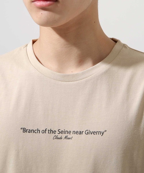 ZIP FIVE（ジップファイブ）の「【ZIP FIVE】バックプリントアート絵画半袖Tシャツ（Tシャツ/カットソー・レディース・ブラック系2/ベージュ系/ベージュ系2/ブラック/ホワイト系2/ブラック系/ホワイト系/ベージュ/ホワイト/ベージュ系1/ブラック系1/ホワイト系1・MEDIUM/X-LARGE/LARGE）」の16枚目の写真