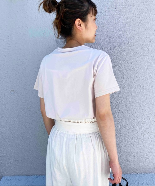 PICCIN（ピッチン）の「No.5プリントTシャツ（Tシャツ/カットソー・レディース・ホワイト/ライトグレー/ブラック/ピンクベージュ/オフホワイト・M）」の15枚目の写真