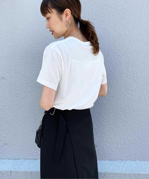 PICCIN（ピッチン）の「No.5プリントTシャツ（Tシャツ/カットソー・レディース・ホワイト/ライトグレー/ブラック/ピンクベージュ/オフホワイト・M）」の21枚目の写真