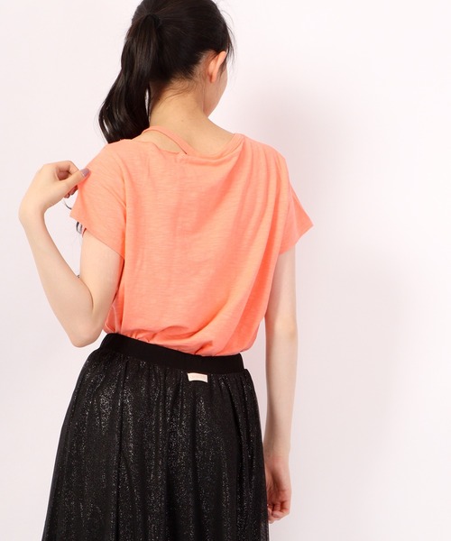 DIMENSIONE danza(ディメンシオーネ ダンツァ)の「デザインカットソー(Tシャツ/カットソー・レディース・オレンジ/ブルー/ホワイト/イエロー・X-SMALL/SMALL/MEDIUM)」の6枚目の写真