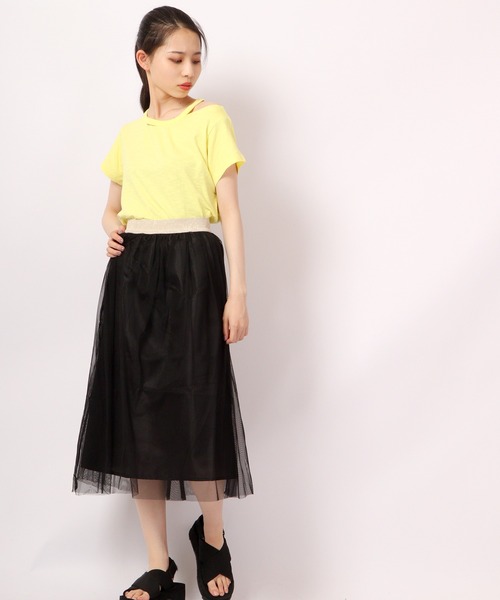DIMENSIONE danza(ディメンシオーネ ダンツァ)の「デザインカットソー(Tシャツ/カットソー・レディース・オレンジ/ブルー/ホワイト/イエロー・X-SMALL/SMALL/MEDIUM)」の9枚目の写真