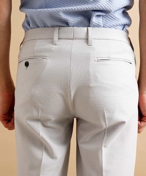 MICHEL KLEIN HOMME   （ミッシェルクランオム）の「【洗える】パンツ（MYトリコサッカー）（その他パンツ・メンズ・グレー/ネイビー・46/48）」の8枚目の写真