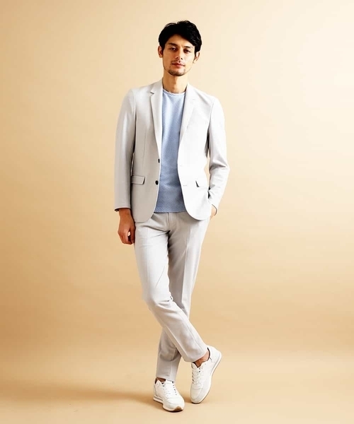 MICHEL KLEIN HOMME   （ミッシェルクランオム）の「【洗える】パンツ（MYトリコサッカー）（その他パンツ・メンズ・グレー/ネイビー・46/48）」の3枚目の写真