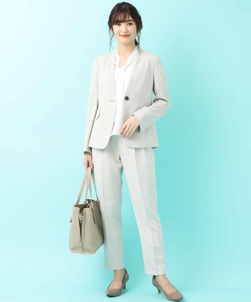 a.v.v（アーヴェヴェ）の「【洗える】Ｖネックジャケット（その他アウター・レディース・アイボリー/ライトグレー・34/36/38/40/42）」の7枚目の写真