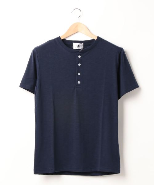 NO WAY(ノーウェイ)の「/スラブ天竺ヘンリーネックTシャツ/(Tシャツ/カットソー・レディース・ホワイト/ブラック/ネイビー/グレー/ピンク・MEDIUM/LARGE/X-LARGE)」の5枚目の写真