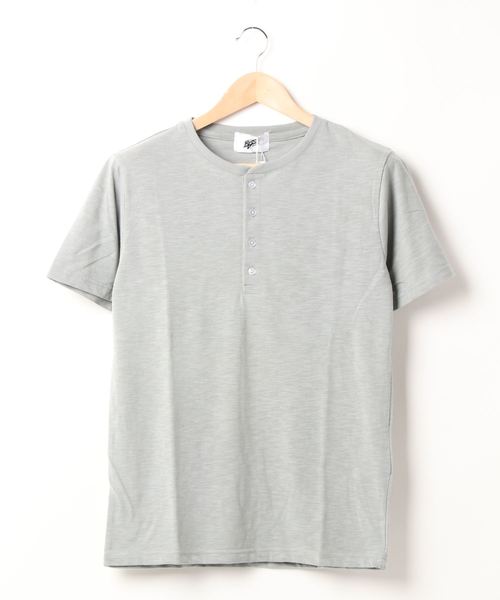 NO WAY(ノーウェイ)の「/スラブ天竺ヘンリーネックTシャツ/(Tシャツ/カットソー・レディース・ホワイト/ブラック/ネイビー/グレー/ピンク・MEDIUM/LARGE/X-LARGE)」の4枚目の写真