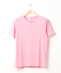 /スラブ天竺ヘンリーネックTシャツ/