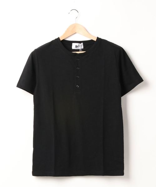 NO WAY(ノーウェイ)の「/スラブ天竺ヘンリーネックTシャツ/(Tシャツ/カットソー・レディース・ホワイト/ブラック/ネイビー/グレー/ピンク・MEDIUM/LARGE/X-LARGE)」の3枚目の写真