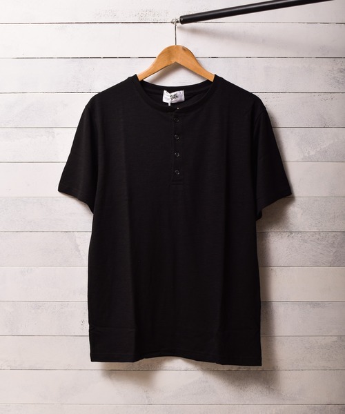 NO WAY(ノーウェイ)の「/スラブ天竺ヘンリーネックTシャツ/(Tシャツ/カットソー・レディース・ホワイト/ブラック/ネイビー/グレー/ピンク・MEDIUM/LARGE/X-LARGE)」の6枚目の写真
