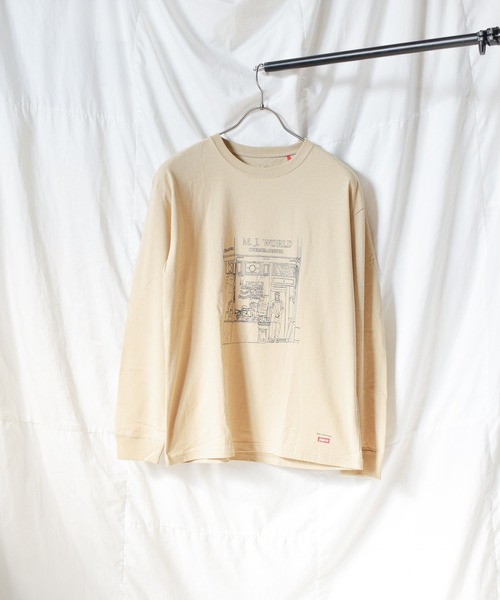 Naked Rust and other POEMS(ネイキッドラストアンドアザーポエムス)の「/Naked Rust and other POEMS/手書きプリント 長袖カットソー(Tシャツ/カットソー・レディース・ホワイト/ブラック/ベージュ・LARGE/MEDIUM)」の3枚目の写真