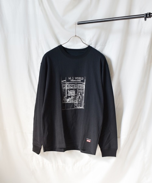 Naked Rust and other POEMS(ネイキッドラストアンドアザーポエムス)の「/Naked Rust and other POEMS/手書きプリント 長袖カットソー(Tシャツ/カットソー・レディース・ホワイト/ブラック/ベージュ・LARGE/MEDIUM)」の1枚目の写真