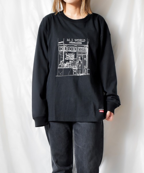 Naked Rust and other POEMS(ネイキッドラストアンドアザーポエムス)の「/Naked Rust and other POEMS/手書きプリント 長袖カットソー(Tシャツ/カットソー・レディース・ホワイト/ブラック/ベージュ・LARGE/MEDIUM)」の11枚目の写真