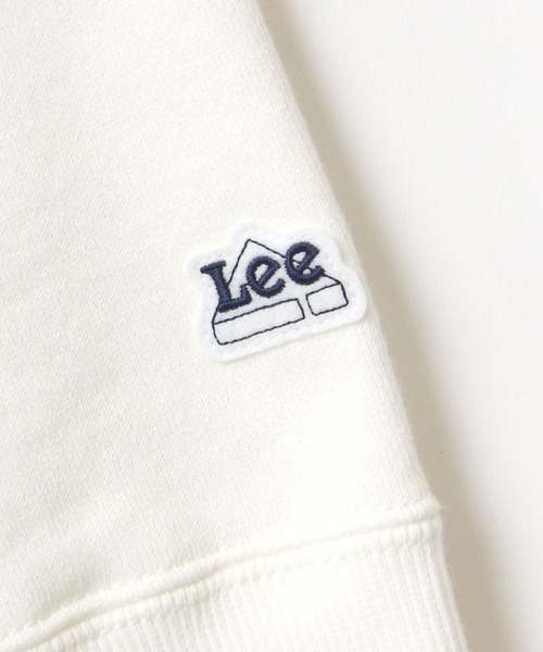Lee（リー）の「Lee/リー ビッグシルエット ワンポイント ミニロゴ刺繍 スウェット トレーナー（スウェット・メンズ・ホワイト/ブラック/ダークグリーン/ブルー/オートミール・S/M/L/XL）」の9枚目の写真