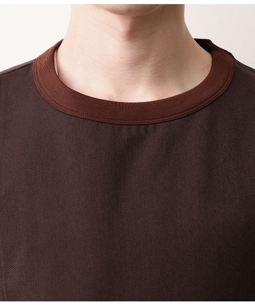 JUNRED（ジュンレッド）の「アシンメトリービックシルエットプルオーバー（Tシャツ/カットソー・メンズ・ブラック/キャメル・M/L）」の14枚目の写真