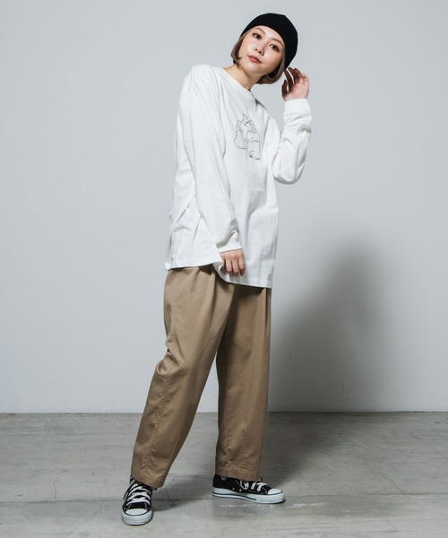WEGO（ウィゴー）の「WEGO/boys&girlsプリントロンT（Tシャツ/カットソー・レディース・ホワイト/ブラック・SMALL/MEDIUM/LARGE）」の12枚目の写真