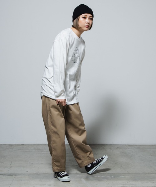 WEGO（ウィゴー）の「WEGO/boys&girlsプリントロンT（Tシャツ/カットソー・レディース・ホワイト/ブラック・SMALL/MEDIUM/LARGE）」の5枚目の写真