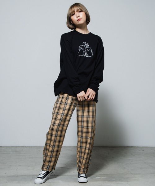 WEGO（ウィゴー）の「WEGO/boys&girlsプリントロンT（Tシャツ/カットソー・レディース・ホワイト/ブラック・SMALL/MEDIUM/LARGE）」の8枚目の写真