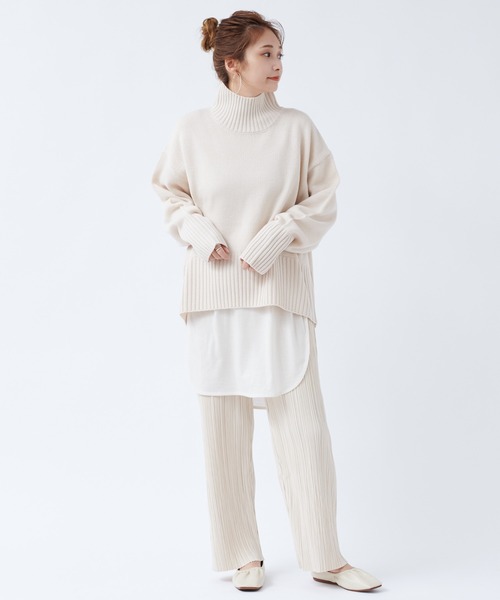 DouDou(ドゥドゥ)の「【WEB限定】プリーツパンツ(その他パンツ・レディース・オフホワイト/ブラウン/グリーン・FREE)」の5枚目の写真