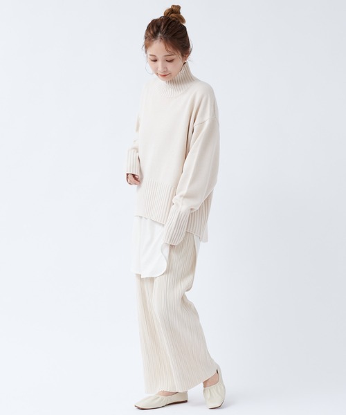 DouDou(ドゥドゥ)の「【WEB限定】プリーツパンツ(その他パンツ・レディース・オフホワイト/ブラウン/グリーン・FREE)」の6枚目の写真