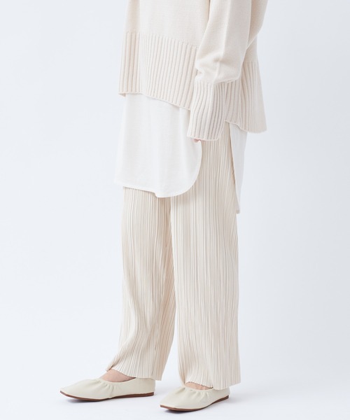 DouDou(ドゥドゥ)の「【WEB限定】プリーツパンツ(その他パンツ・レディース・オフホワイト/ブラウン/グリーン・FREE)」の7枚目の写真