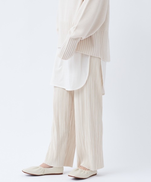 DouDou(ドゥドゥ)の「【WEB限定】プリーツパンツ(その他パンツ・レディース・オフホワイト/ブラウン/グリーン・FREE)」の9枚目の写真