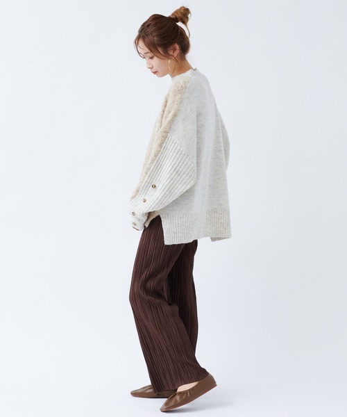 DouDou(ドゥドゥ)の「【WEB限定】プリーツパンツ(その他パンツ・レディース・オフホワイト/ブラウン/グリーン・FREE)」の12枚目の写真