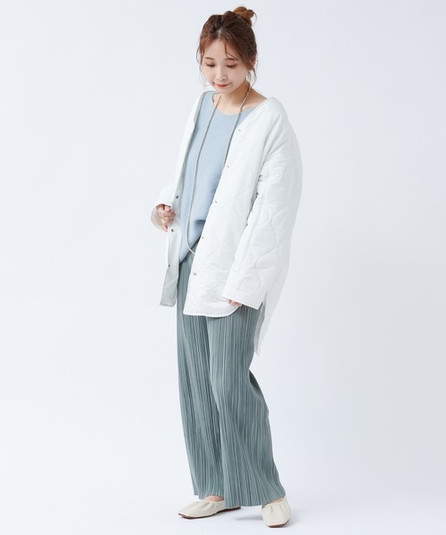 DouDou(ドゥドゥ)の「【WEB限定】プリーツパンツ(その他パンツ・レディース・オフホワイト/ブラウン/グリーン・FREE)」の14枚目の写真