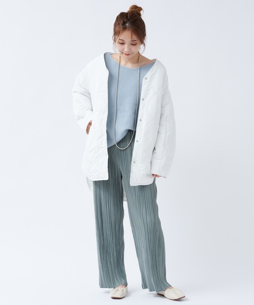 DouDou(ドゥドゥ)の「【WEB限定】プリーツパンツ(その他パンツ・レディース・オフホワイト/ブラウン/グリーン・FREE)」の15枚目の写真