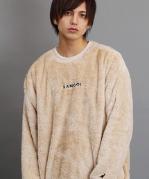 KANGOL / カンゴール 別注 コラボ オーバーサイズ ボア フリース クルーネック トレーナー
