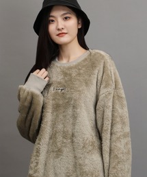KANGOL / カンゴール 別注 コラボ オーバーサイズ ボア フリース クルーネック トレーナー