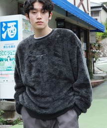 KANGOL / カンゴール 別注 コラボ オーバーサイズ ボア フリース クルーネック トレーナー