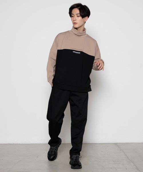 WEGO(ウィゴー)の「WEGO/ドルマンタートルネックプルオーバー(スウェット・メンズ・ホワイト/ベージュ・MEDIUM/LARGE)」の10枚目の写真