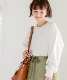 coen | 【WEB限定カラー】オーガニック混USAコットン裏毛ラグランクルーネックバックスリットスウェット(Tシャツ/カットソー)