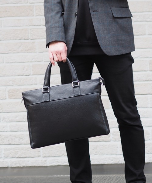 GUSCIO UOMO（グッシオ ウォーモ）の「【グッシオ ウォーモ】　レザーブリーフバッグ（ビジネスバッグ・メンズ・ブラック・FREE）」の4枚目の写真