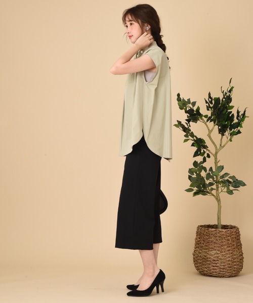 INTERPLANET（インタープラネット）の「コンパクトクールワイドパンツ（その他パンツ・レディース・ブラック/キャメル/カーキ・FREE）」の15枚目の写真