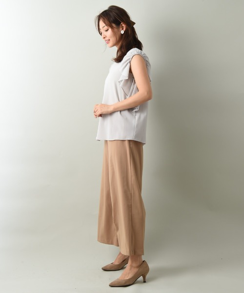 INTERPLANET（インタープラネット）の「コンパクトクールワイドパンツ（その他パンツ・レディース・ブラック/キャメル/カーキ・FREE）」の8枚目の写真