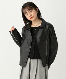 repipi armario（レピピ アルマリオ）の「フェイクレザーライダースジャケット（ライダースジャケット・キッズ）」