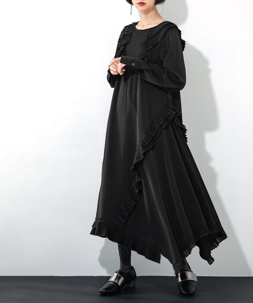 ワンピース Kohaku コハク のワンピース プリーツフリルアシメワンピース 02 Wfk0154 を購入できます Osharewalker ワンピース ドレス プリーツフリルアシメワンピース ワンピース Kohaku コハク のファッション 有名人芸能人