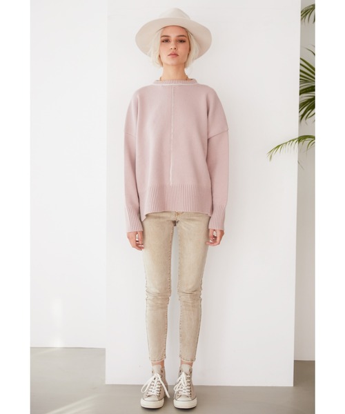 ALEXIA STAM(アリシアスタン)の「Contrast Stitch Knit Top/コントラストステッチニットトップ(ニット/セーター・レディース・アイボリー/グリーン系その他/ピンク系その他・FREE)」の20枚目の写真