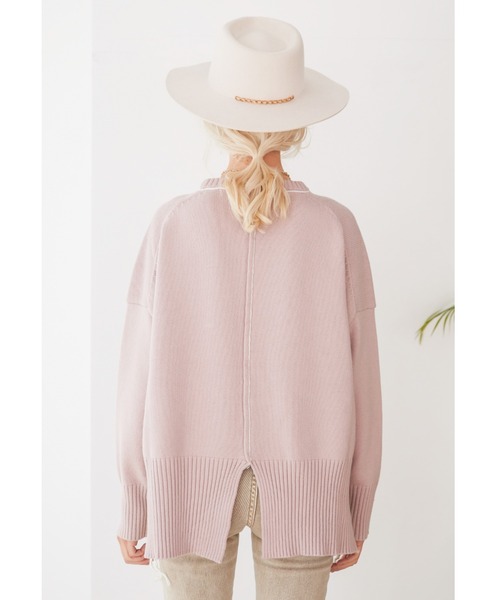 ALEXIA STAM(アリシアスタン)の「Contrast Stitch Knit Top/コントラストステッチニットトップ(ニット/セーター・レディース・アイボリー/グリーン系その他/ピンク系その他・FREE)」の12枚目の写真