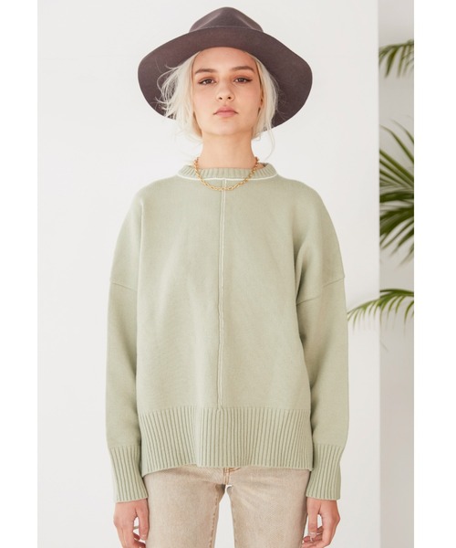 ALEXIA STAM(アリシアスタン)の「Contrast Stitch Knit Top/コントラストステッチニットトップ(ニット/セーター・レディース・アイボリー/グリーン系その他/ピンク系その他・FREE)」の11枚目の写真