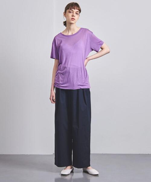 BASERANGE(ベースレンジ)の「<BASERANGE(ベースレンジ)>LOOSE ショートスリーブ Tシャツ 21SS(Tシャツ/カットソー・レディース・パープル/ライトブルー・X-SMALL)」の1枚目の写真
