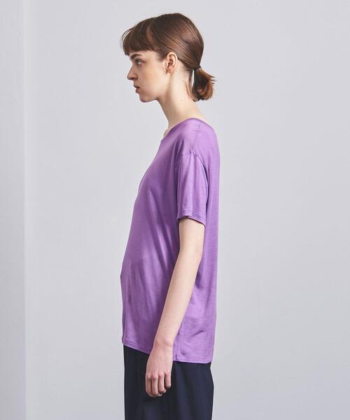 BASERANGE(ベースレンジ)の「<BASERANGE(ベースレンジ)>LOOSE ショートスリーブ Tシャツ 21SS(Tシャツ/カットソー・レディース・パープル/ライトブルー・X-SMALL)」の4枚目の写真