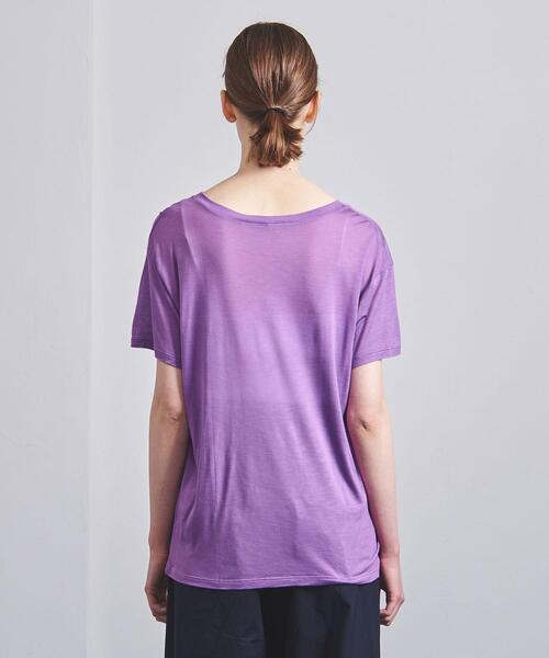 BASERANGE(ベースレンジ)の「<BASERANGE(ベースレンジ)>LOOSE ショートスリーブ Tシャツ 21SS(Tシャツ/カットソー・レディース・パープル/ライトブルー・X-SMALL)」の5枚目の写真