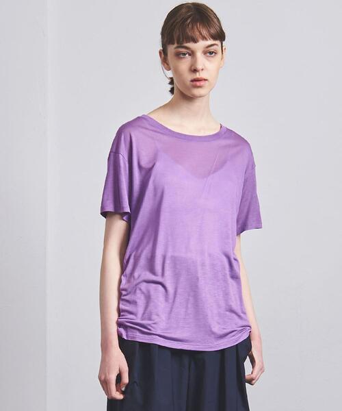 BASERANGE(ベースレンジ)の「<BASERANGE(ベースレンジ)>LOOSE ショートスリーブ Tシャツ 21SS(Tシャツ/カットソー・レディース・パープル/ライトブルー・X-SMALL)」の6枚目の写真