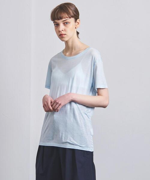 BASERANGE(ベースレンジ)の「<BASERANGE(ベースレンジ)>LOOSE ショートスリーブ Tシャツ 21SS(Tシャツ/カットソー・レディース・パープル/ライトブルー・X-SMALL)」の7枚目の写真