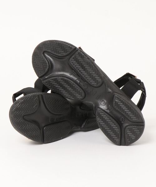 Noubel Voug Relax（ヌーベルヴォーグリラックス）の「ダブルベルト厚底スポーツサンダルｍ206（サンダル・レディース・ブラック×ブラック・S/M/L/LL）」の3枚目の写真