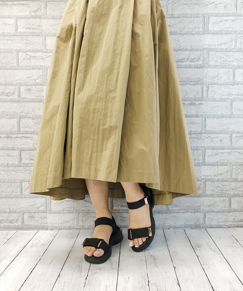 Noubel Voug Relax（ヌーベルヴォーグリラックス）の「ダブルベルト厚底スポーツサンダルｍ206（サンダル・レディース・ブラック×ブラック・S/M/L/LL）」の18枚目の写真